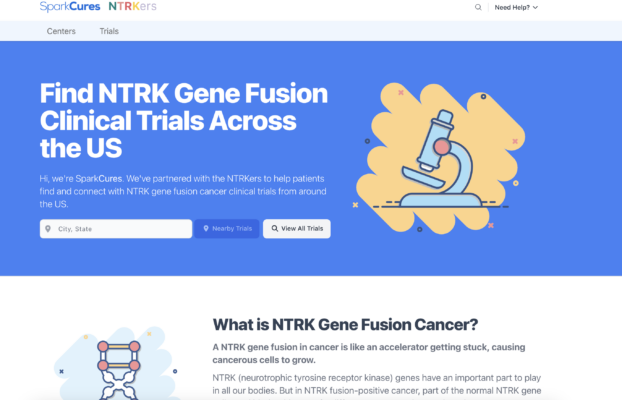 The NTRKers Foundation partners with SparkCures, LLC to bring clinical trial matching to the NTRK gene fusion cancer patient community