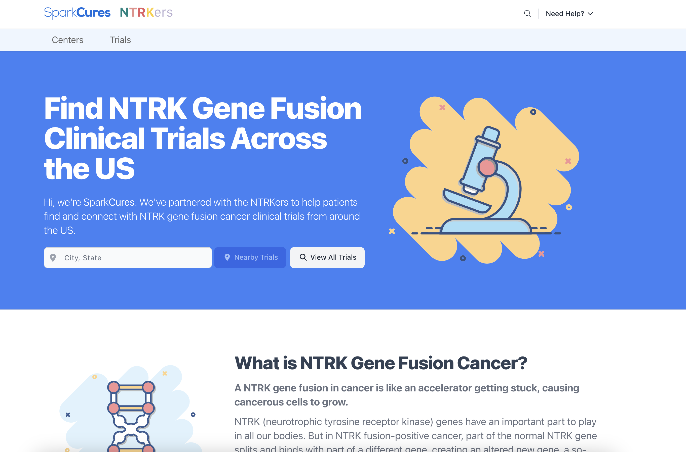 The NTRKers Foundation partners with SparkCures, LLC to bring clinical trial matching to the NTRK gene fusion cancer patient community